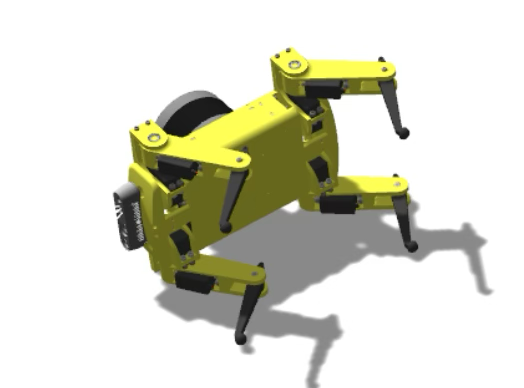 Robot in a terminal state after falling over